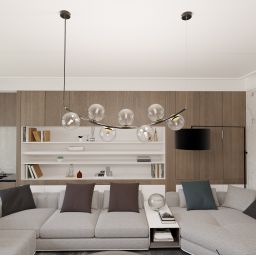 Emibig Ritz lampa wisząca 7x10W czarny/szkło przezroczyste 1296/7