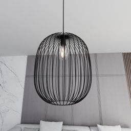 Emibig Onyx lampa wisząca 1x15 W czarna 1304/1