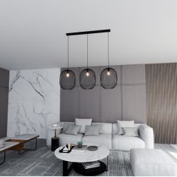 Emibig Onyx lampa wisząca 3x15 W czarny 1304/3