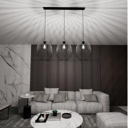 Emibig Onyx lampa wisząca 3x15 W czarny 1304/3