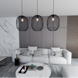 Emibig Onyx lampa wisząca 3x15 W czarny 1304/3