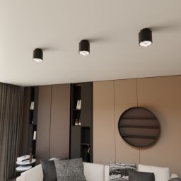 Emibig Nano lampa podsufitowa 1x10 W czarna 1310/1