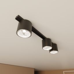 Emibig Nano lampa podsufitowa 3x10 W czarna 1310/3