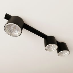 Emibig Nano lampa podsufitowa 3x10 W czarna 1310/3