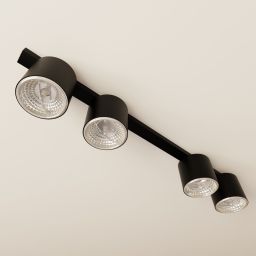 Emibig Nano lampa podsufitowa 4x10 W czarna 1310/4