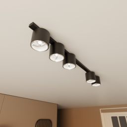 Emibig Nano lampa podsufitowa 5x10 W czarna 1310/5