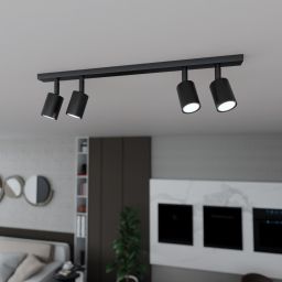Emibig Flash lampa podsufitowa 4x8W czarny 1312/4