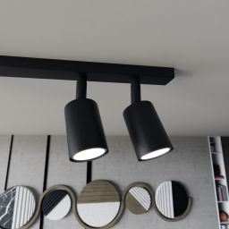 Emibig Flash lampa podsufitowa 4x8W czarny 1312/4