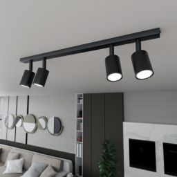 Emibig Flash lampa podsufitowa 4x8W czarny 1312/4