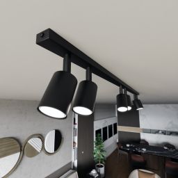 Emibig Flash lampa podsufitowa 6x8W czarny 1312/6