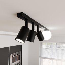 Emibig Baster lampa podsufitowa 3x8W+1x10W czarny 1314/4