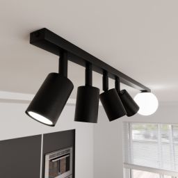 Emibig Baster lampa podsufitowa 4x8W+1x10W czarny 1314/5