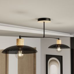 Emibig Kobe lampa podsufitowa 2x15W czarny 1318/2