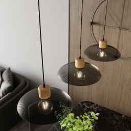 Emibig Kobe lampa wisząca 3x15W czarny 1318/3