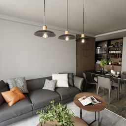 Emibig Kobe lampa wisząca 3x15W czarny 1318/3