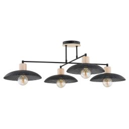 Emibig Kobe lampa podsufitowa 4x15W czarny 1318/4