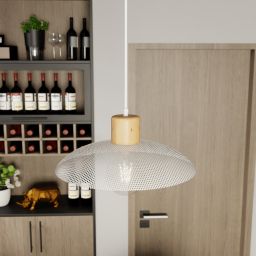 Emibig Kobe lampa wisząca 1x15W biały 1319/1