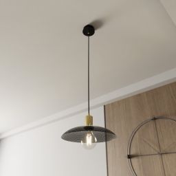 Emibig Spirit lampa wisząca 1x15 W czarny/złoty 1320/1