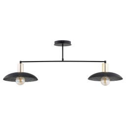 Emibig Spirit lampa podsufitowa 2x15W czarny/złoty 1320/2