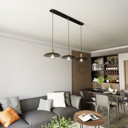 Emibig Spirit lampa wisząca 3x15 W czarny/złoty 1320/3