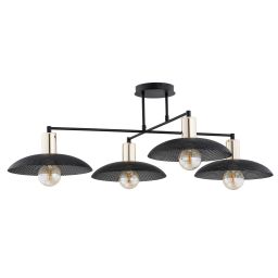 Emibig Spirit lampa podsufitowa 4x15 W czarna-złota 1320/4