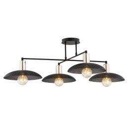 Emibig Spirit lampa podsufitowa 4x15 W czarna-złota 1320/4