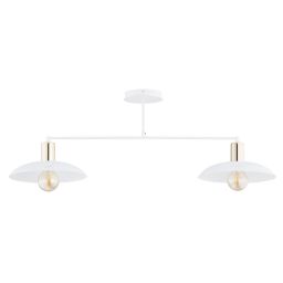 Emibig Spirit lampa podsufitowa 2x15W biały/złoty 1321/2