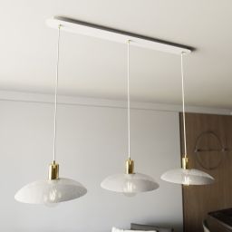 Emibig Spirit lampa wisząca 3x15 W biały/złoty 1321/3