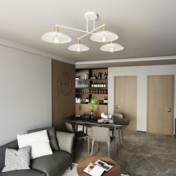 Emibig Spirit lampa podsufitowa 4x15 W biały/złoty 1321/4