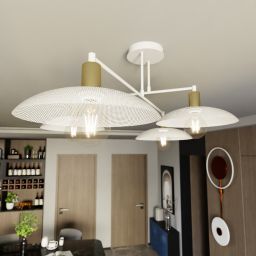 Emibig Spirit lampa podsufitowa 4x15 W biały/złoty 1321/4