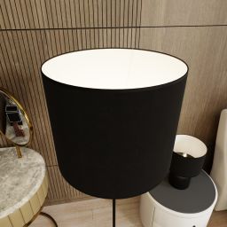Emibig Aspen lampa stojąca 1x15 W czarny/biały 1322/LP1