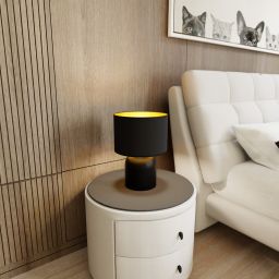 Emibig Aspen lampa stołowa 1x15 W czarny/złoty 1323/LN1