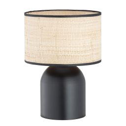 Emibig Aspen lampa stołowa 1x15 W czarny/rattan 1324/LN1