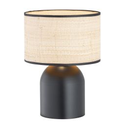 Emibig Aspen lampa stołowa 1x15 W czarny/rattan 1324/LN1