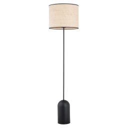 Emibig Aspen lampa stojąca 1x15 W czarny/rattan 1324/LP1