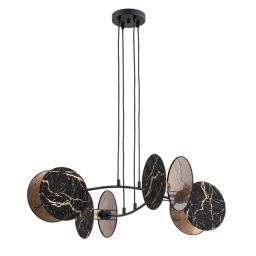 Emibig Motif lampa wisząca 4x10 W czarna-złota 1327/4