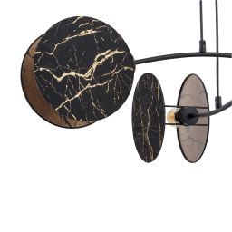 Emibig Motif lampa wisząca 4x10 W czarna-złota 1327/4