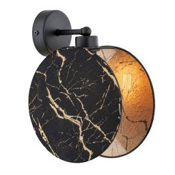 Emibig Motif kinkiet 1x10 W czarny-złoty 1327/K1