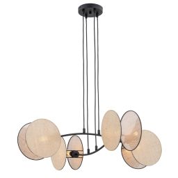 Emibig Motif lampa wisząca 4x10 W czarna-piaskowa 1328/4