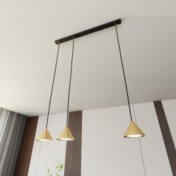 Emibig Elit lampa wisząca 3x12W złoty/czarny 1329/3