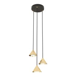 Emibig Elit lampa wisząca 3x10 W czarna-złota 13293PREM
