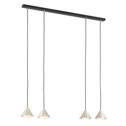 Emibig Elit lampa wisząca 4x12W złoty/czarny 1329/4