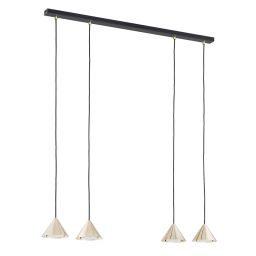 Emibig Elit lampa wisząca 4x12W złoty/czarny 1329/4