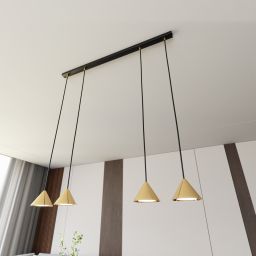 Emibig Elit lampa wisząca 4x12W złoty/czarny 1329/4