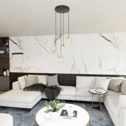 Emibig Elit lampa wisząca 4x10 W czarna-złota 13294PREM