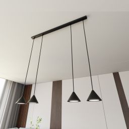 Emibig Elit lampa wisząca 4x12W czarny 1330/4