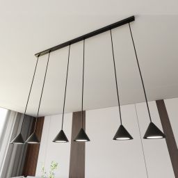 Emibig Elit lampa wisząca 6x12W czarny 1330/6