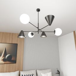 Emibig Hermes lampa podsufitowa 6x10 W czarna 13476