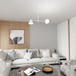Emibig Hermes lampa podsufitowa 2x10 W biała 1348/2