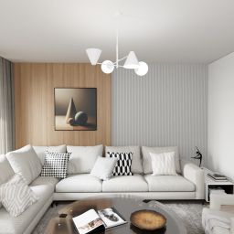 Emibig Hermes lampa podsufitowa 4x10 W biała 1348/4